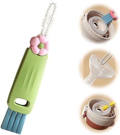 3-in-1 Portable Cup Lid Cleaning Brush: Multifunctional for Tight Spaces!!