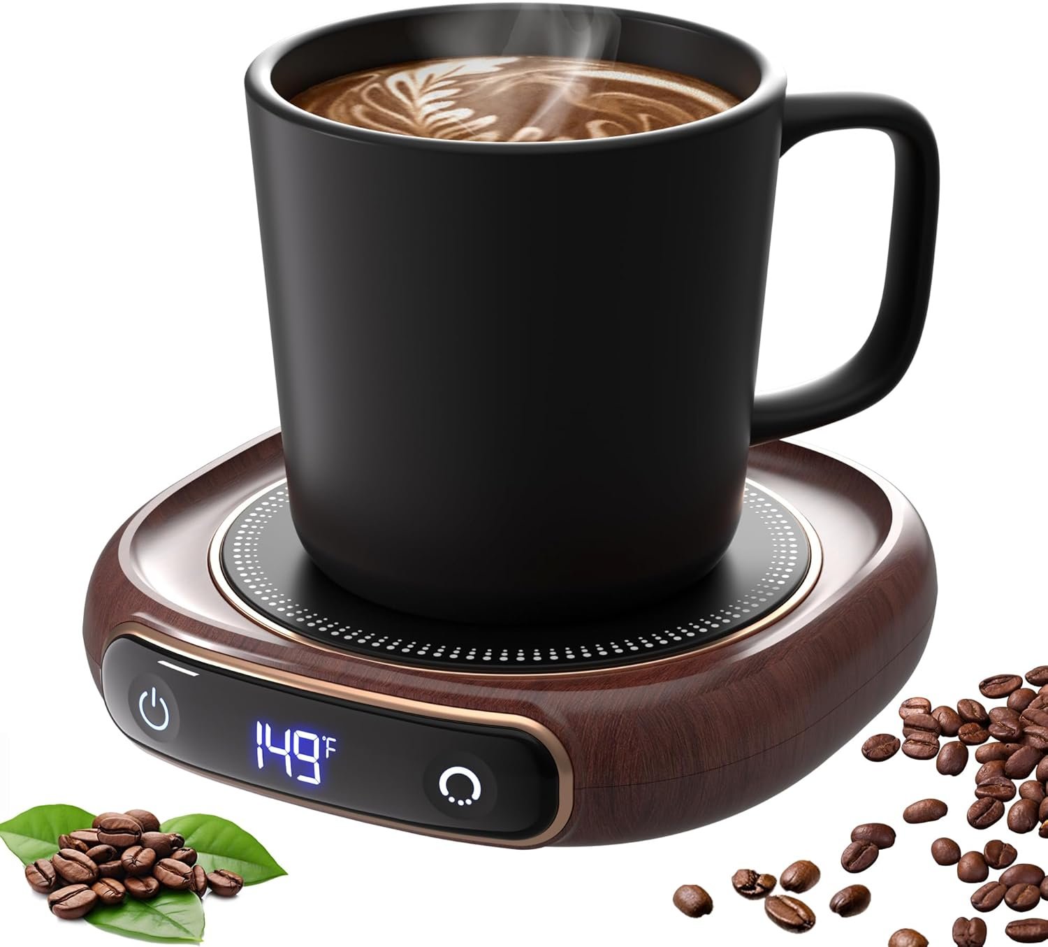 Smart Coffee Mug Warmer Set with Auto Shut Off!